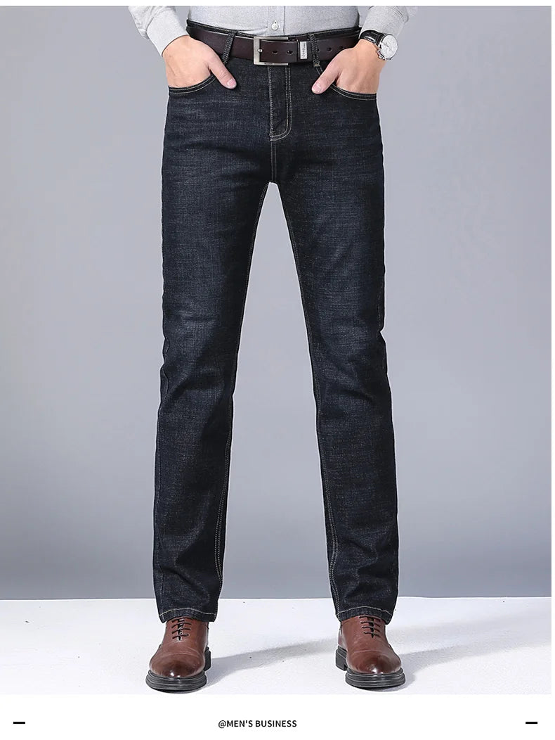 Men's Premium Stretch Straight-Leg Jeans
