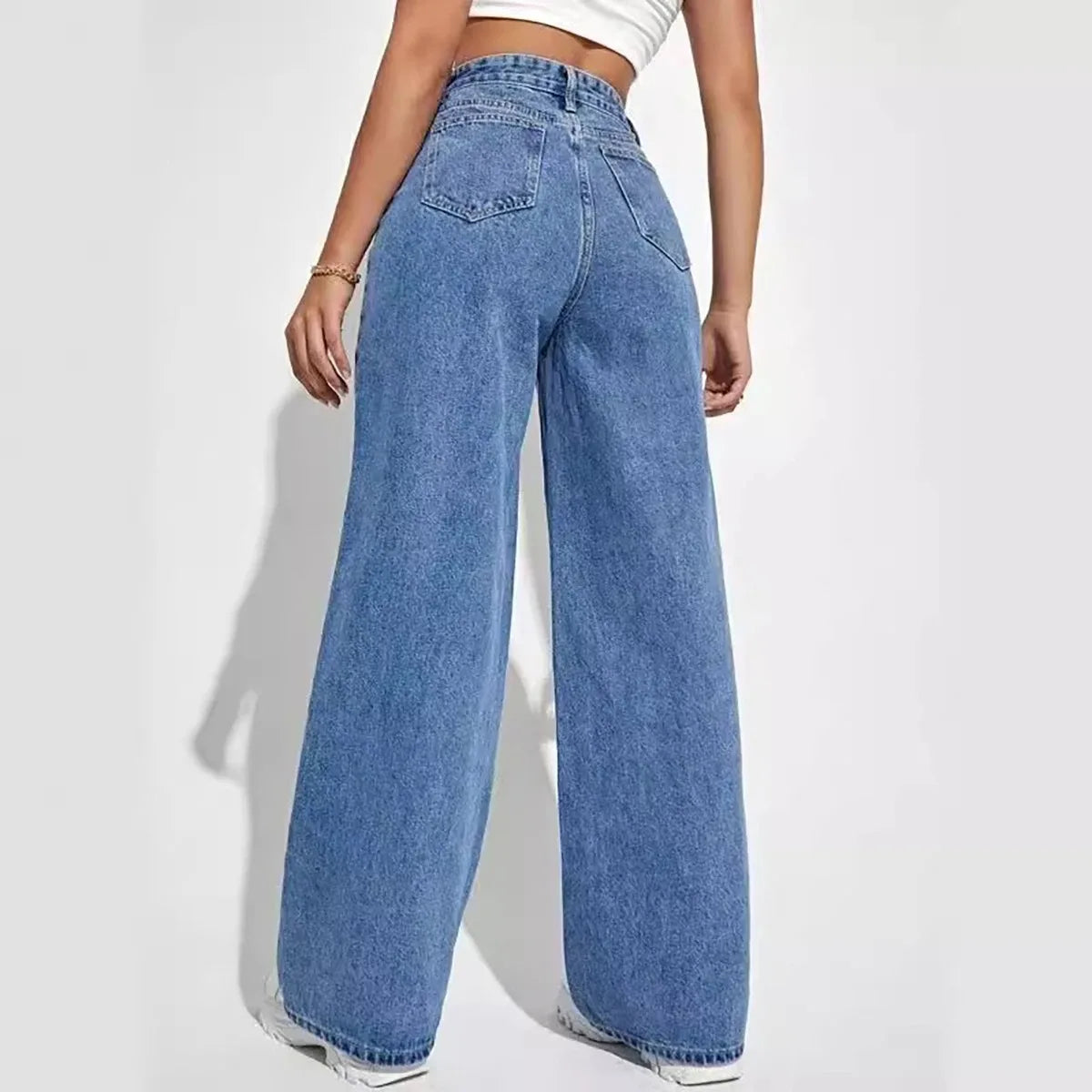 Retro Baggy High-Waisted Jeans
