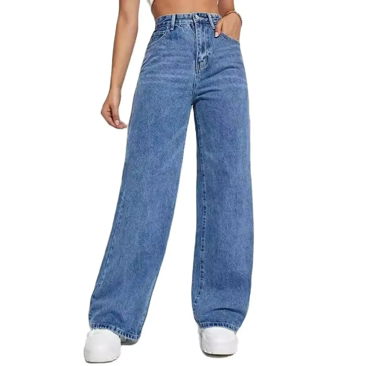 Retro Baggy High-Waisted Jeans