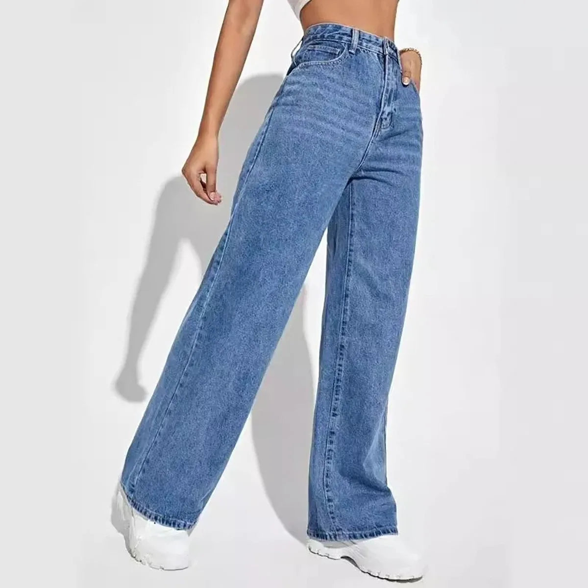 Retro Baggy High-Waisted Jeans