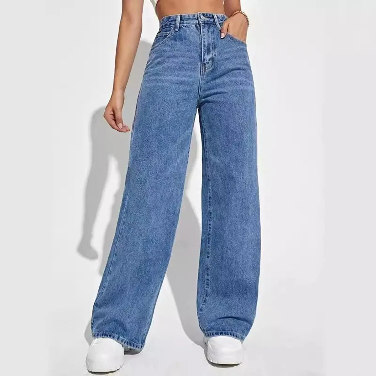 Retro Baggy High-Waisted Jeans