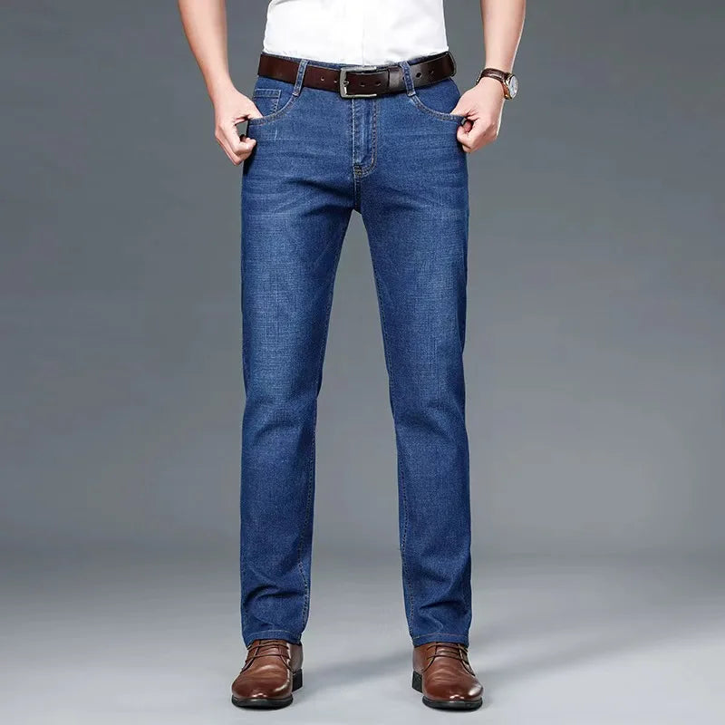 Men's Premium Stretch Straight-Leg Jeans