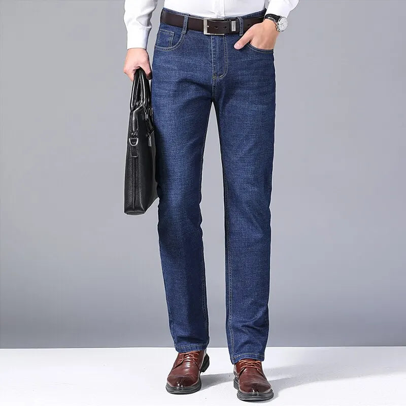 Men's Premium Stretch Straight-Leg Jeans